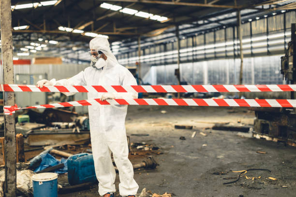 Professional Biohazard Cleanup technician working in Frankton, IN